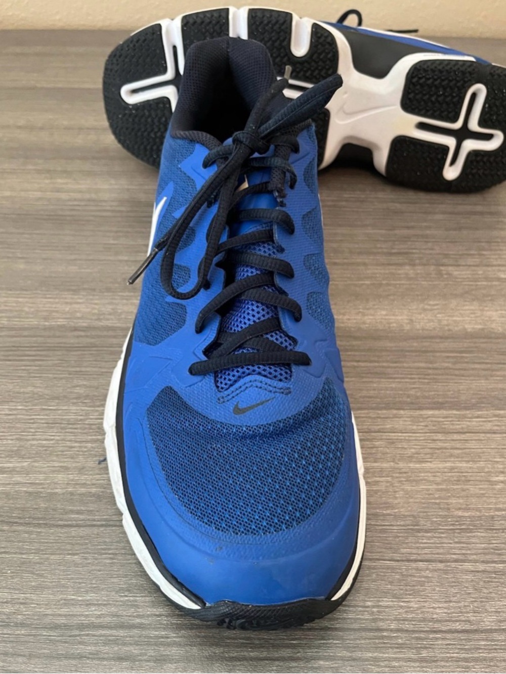 NIKE Dual Fusion TR 6 Blue White Running Training Shoe 704889-404 Men's Size 12